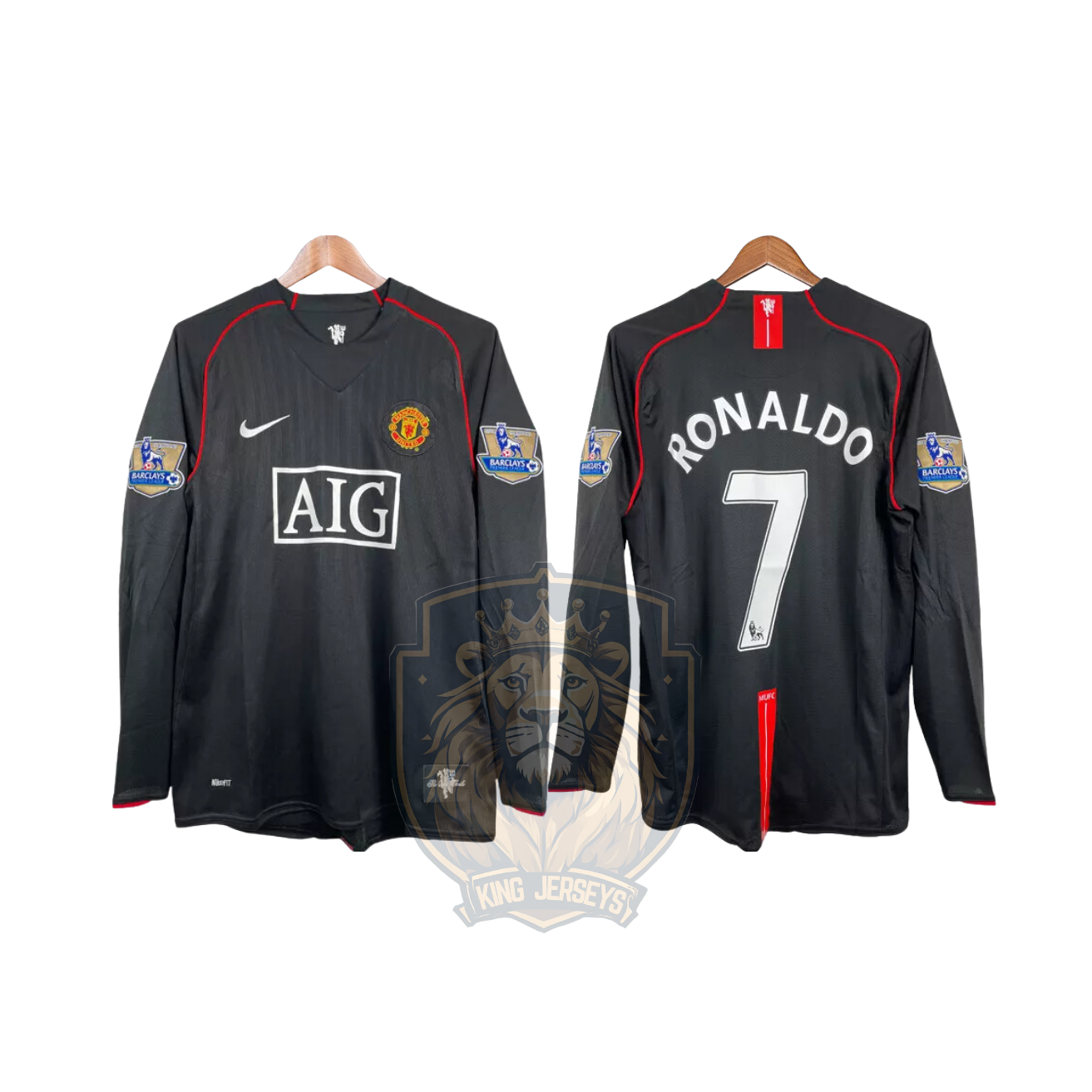 Manchester United 2007/08 visitante manga larga