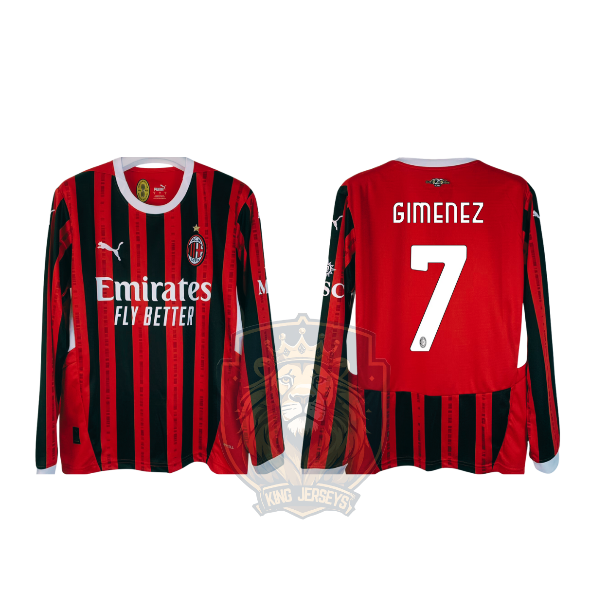 AC Milan 2024/25 local manga larga aficionado