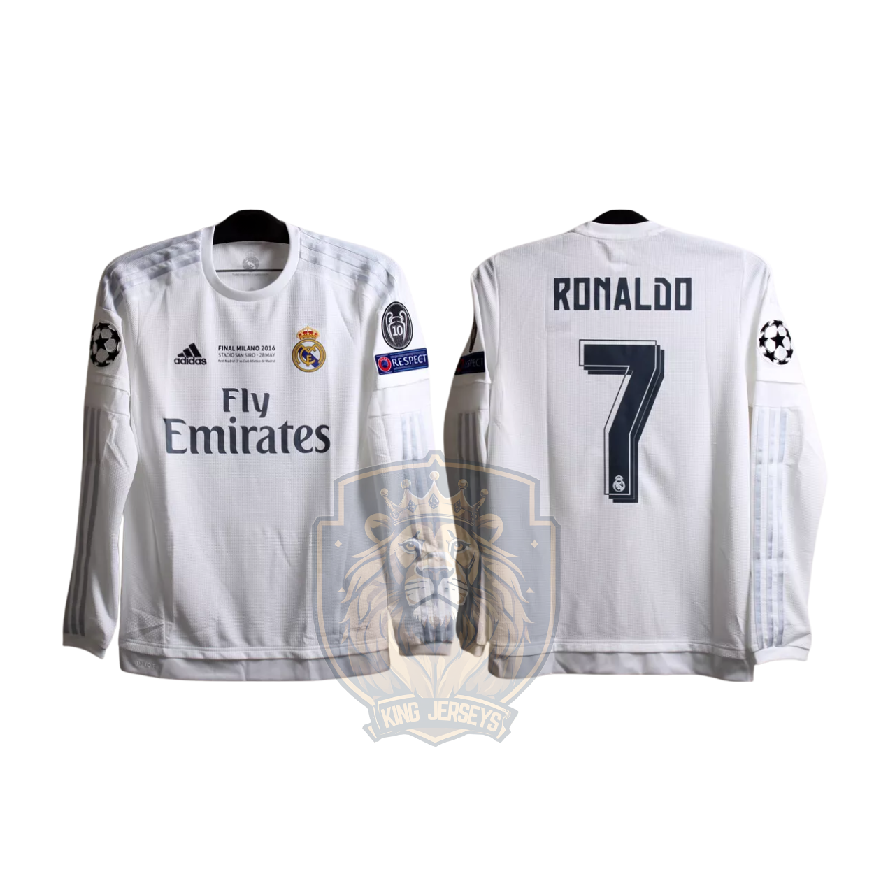 Real Madrid 2015/16 local manga larga edición Final Champions League