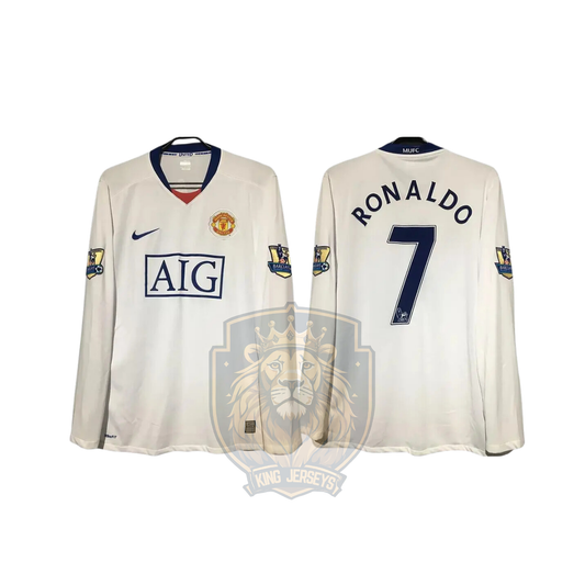 Manchester United 2008/09 visitante manga larga