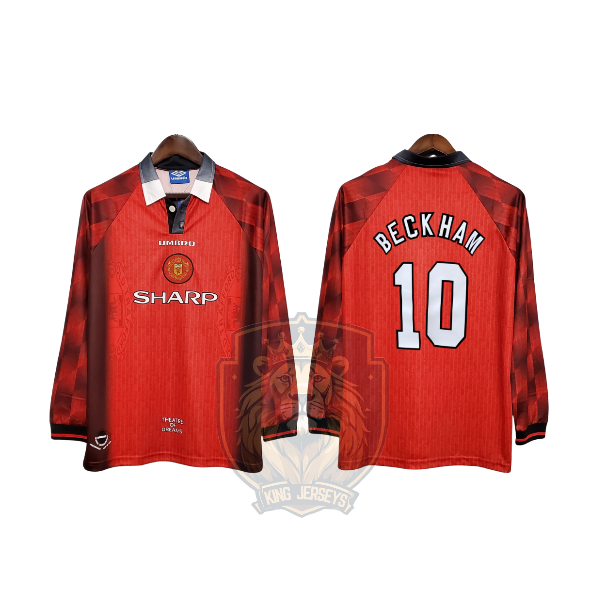 Manchester United 1996/98 local manga larga